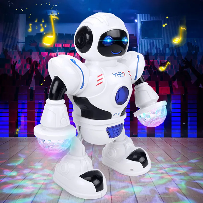Prostor Bleščečih Glasbe Robot Sijoče Izobraževalne Igrače, Elektronske Hoja Ples Smart Prostor Robot Otroci Glasbe Robot Igrače Xmas Darila