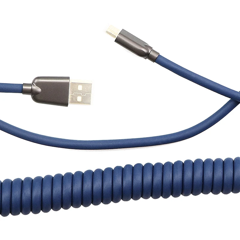 Prostor Kabel Letalec Temno Modre barve po Meri usb c vrata zvite žice Kabel za Mehansko Tipkovnico GH60 USB kabel tip c USB
