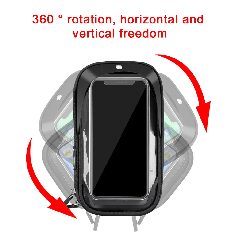 Prostoročno 360 Stopinjsko Vrtenje Zadrgo Mobilni Telefon Nosilec Koles Telefon Nosilec Vrečko Na Prostem, Kolesarska Pametni Primeru Zaslon Na Dotik