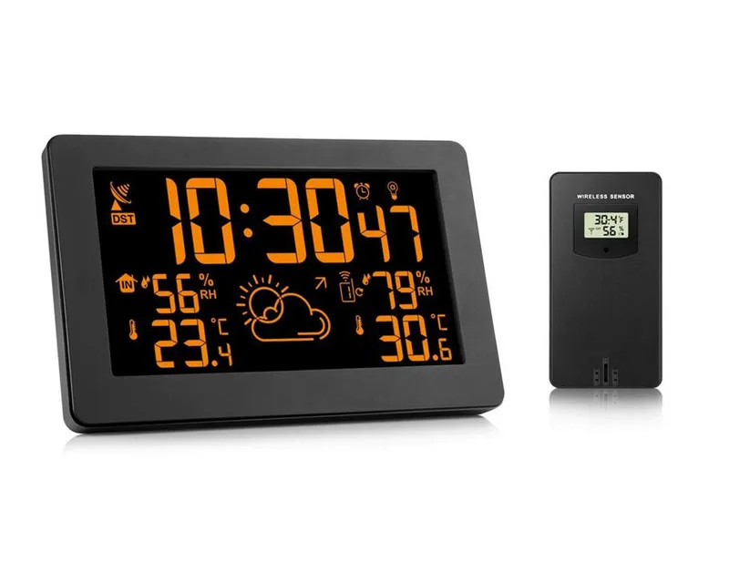 Protmex PT3378A Budilka Brezžične Vremenske Postaje Temperatura Vlažnost Senzorja LCD-Zaslon Vremenske Napovedi Ure V/na prostem