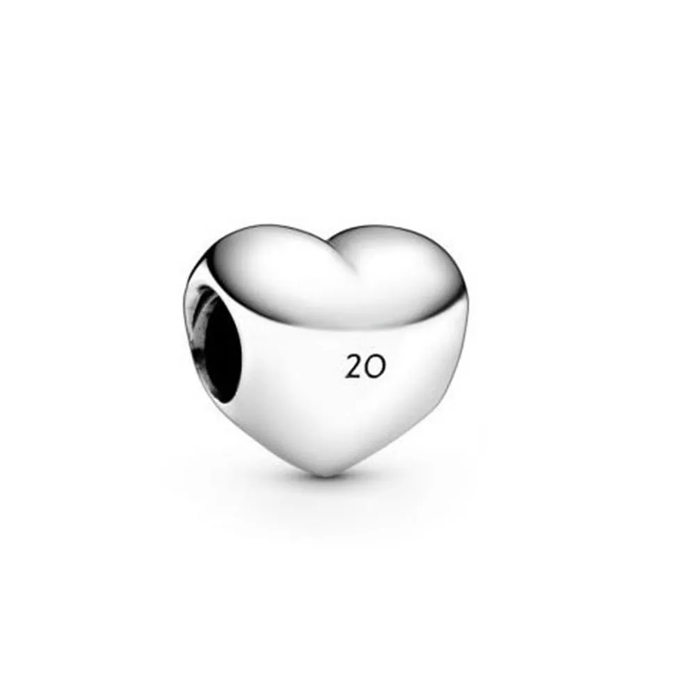 Prvotne kakovostne Boutique 925 Sterling Srebro v obliki Srca Kroglice Pribor 2020 Jeseni Nov Slog Preprost in Modi