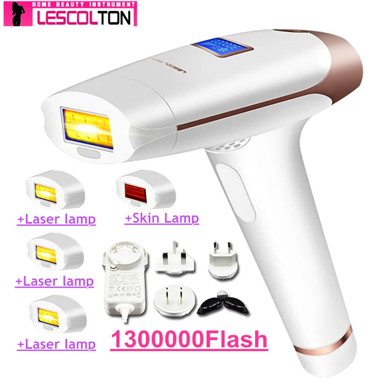 Prvotne Lescolton 5in1 1300000 Impulzni IPL Lasersko Odstranjevanje Dlak Naprave Trajno Odstranjevanje Dlak IPL laser Epilator Pazduho