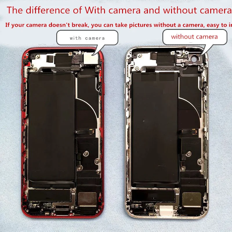 Prvotne uporablja 95% novih Za iphone 7 7plus Nazaj Sredini Okvir Šasije Celoten Stanovanjski Sklop Pokrov Baterije( brez kamere )