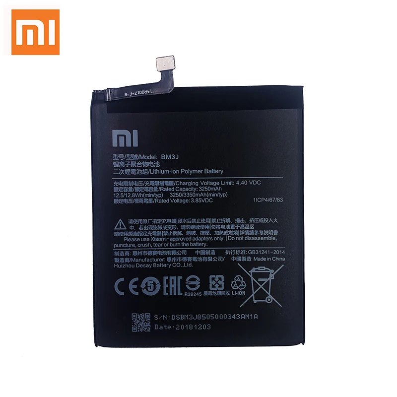 Prvotne Xiao Mi Telefon Baterija BM3J 3350mAh za Xiaomi Mi 8 Lite Visoke Kakovosti Zamenjava Baterije + Brezplačna Orodja