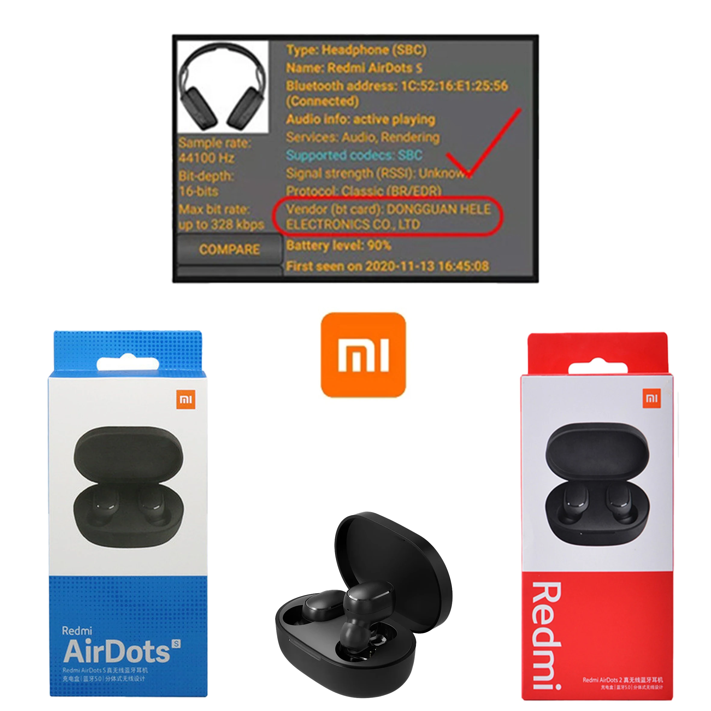 Prvotne Xiaomi Redmi AirDots s Brezžična tehnologija Bluetooth 5.0 Redmi Airdots sAI Nadzora Mi Slušalke Hrupa Preklic TWS Slušalke