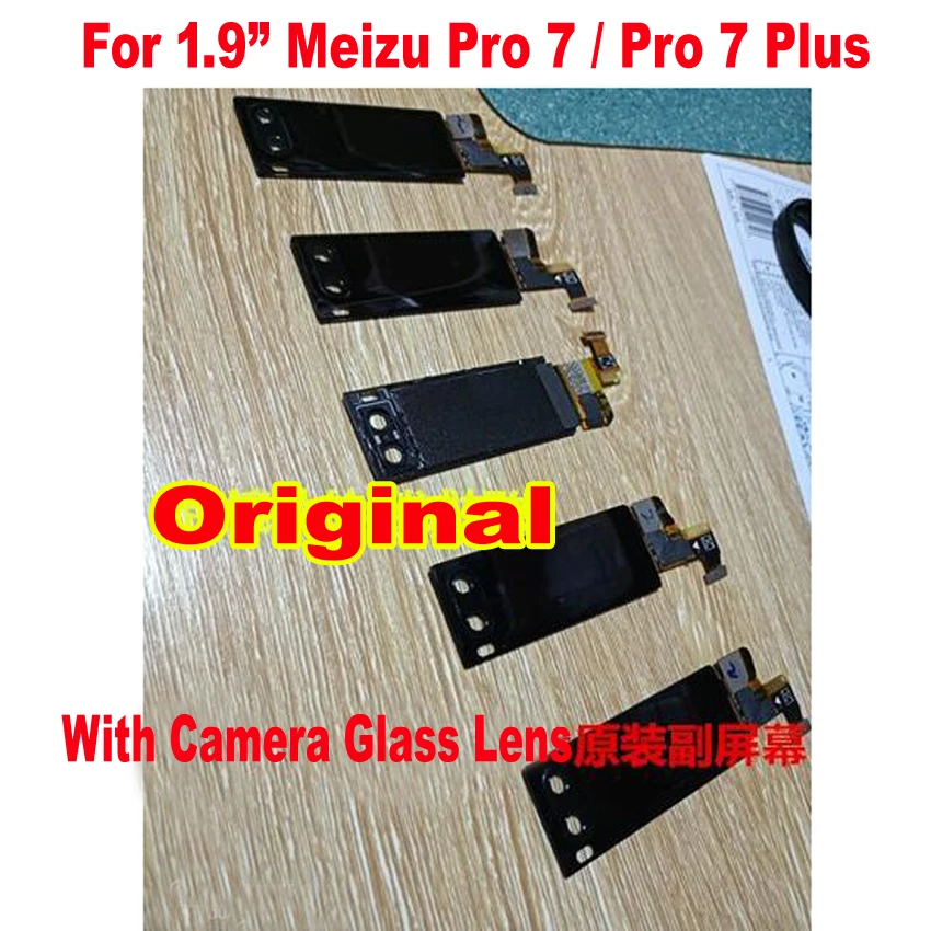 Prvotne Za Meizu Pro 7) Sekundarnega Zaslona Popravila Pro7 Plus Nazaj Fenetre Zadaj LCD Zaslon + Kamera Okvir, Steklo Objektiva
