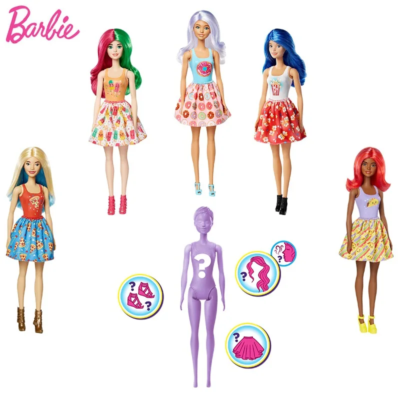 Prvotni Barbie Barve Razkrivajo Lutka Princesa Boneca Ličila Igrače za Otroke, Dekleta Otroška Igrače Oprema Barbie Lutka Slepo Polje