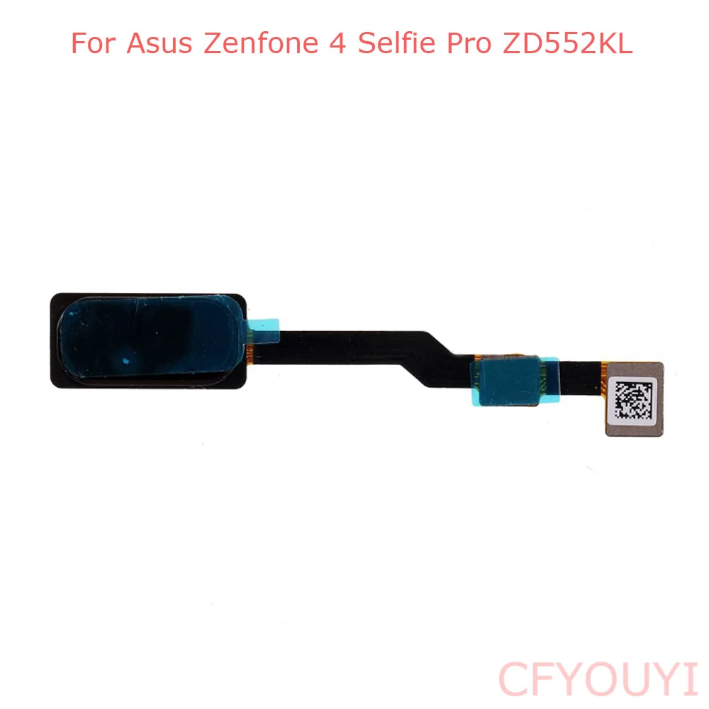 Prvotni Dom Key Fingerprint Senzor Gumb Flex Kabel za Popravilo Del za Asus Zenfone 4 Selfie Pro ZD552KL - Črna