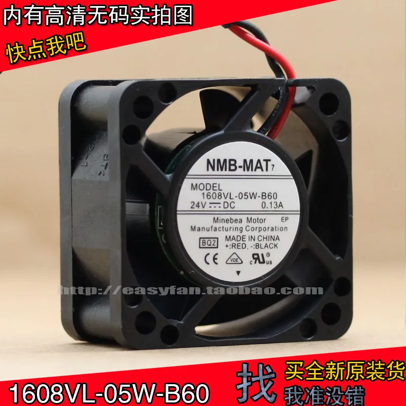 Prvotno pristno NMB-MAT 1608VL-05W-B60 24V 0.13 A 4 cm hladilni ventilator oprema 40×40×20 mm hladilnik
