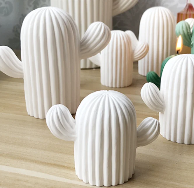 PRZY 3D mesa kaktus rastlin mavca plesni doma dekoracijo dekorativne sveče, plesni Sočna kaktus Sveča oblike smolo gline kalupi