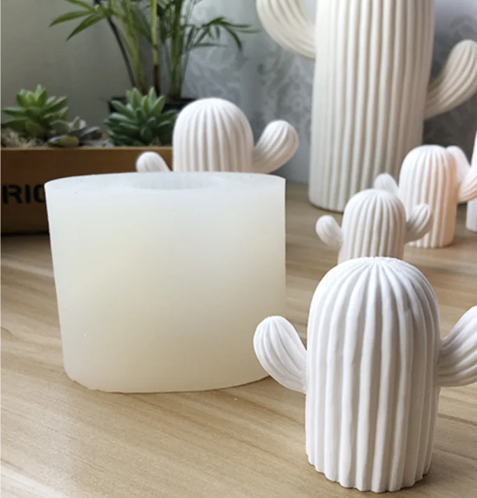 PRZY 3D mesa kaktus rastlin mavca plesni doma dekoracijo dekorativne sveče, plesni Sočna kaktus Sveča oblike smolo gline kalupi