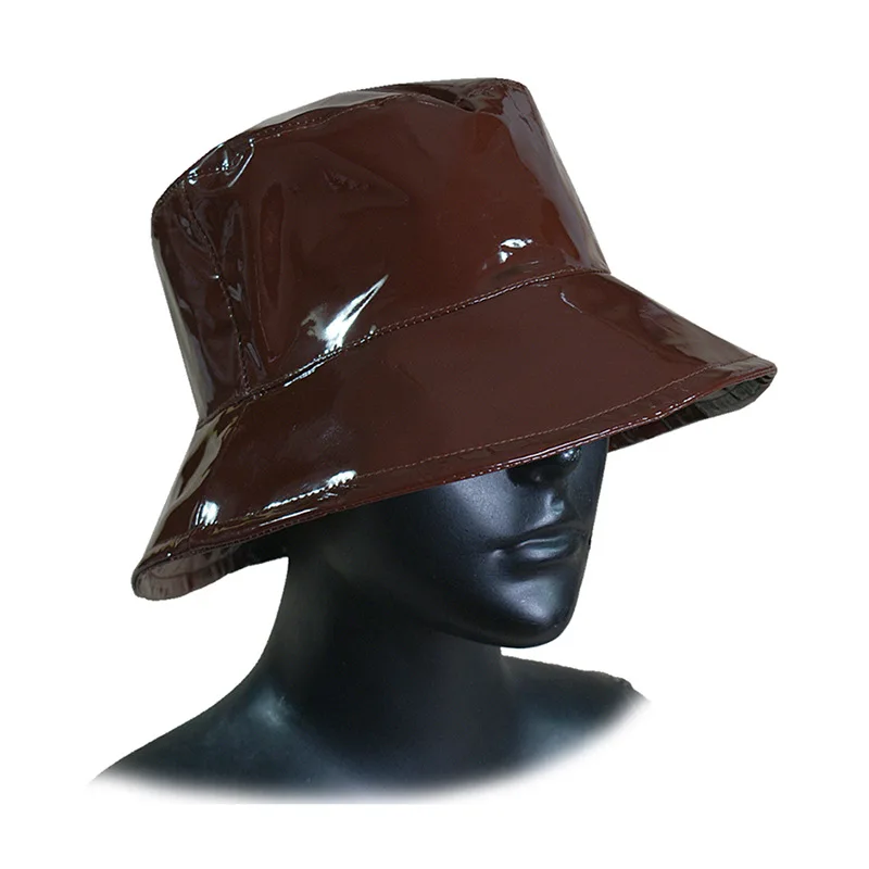 PU usnje vedro klobuk žensk jeseni in pozimi široko roba bazena klobuk sonca-sence ribič klobuk francoski klobuk