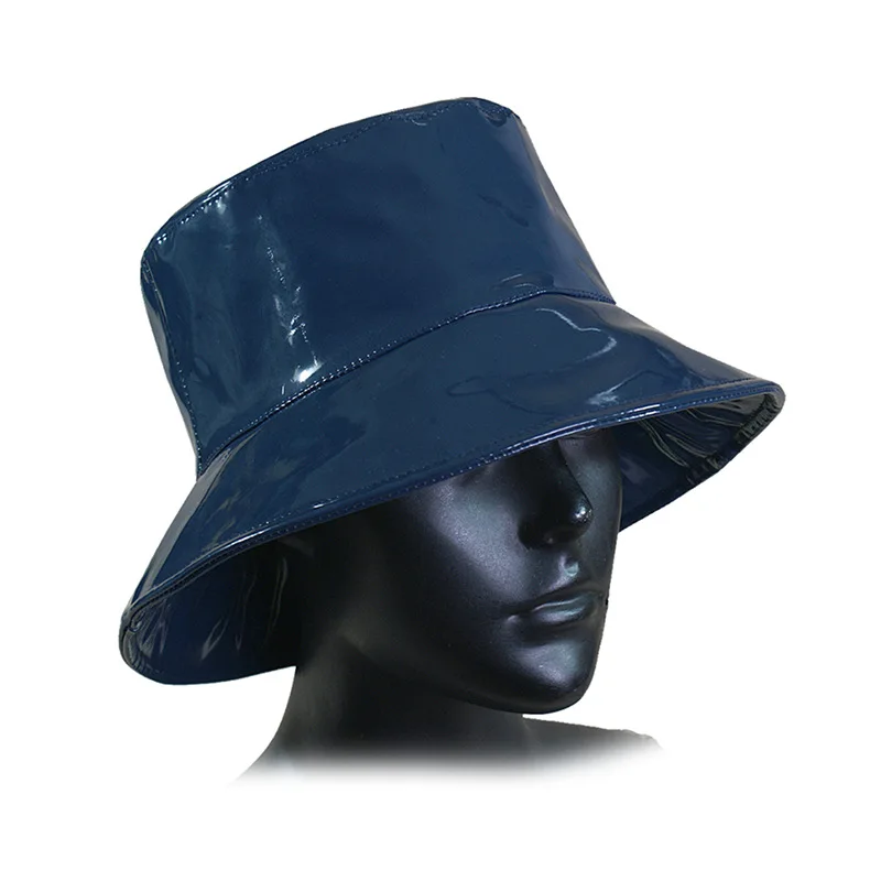 PU usnje vedro klobuk žensk jeseni in pozimi široko roba bazena klobuk sonca-sence ribič klobuk francoski klobuk