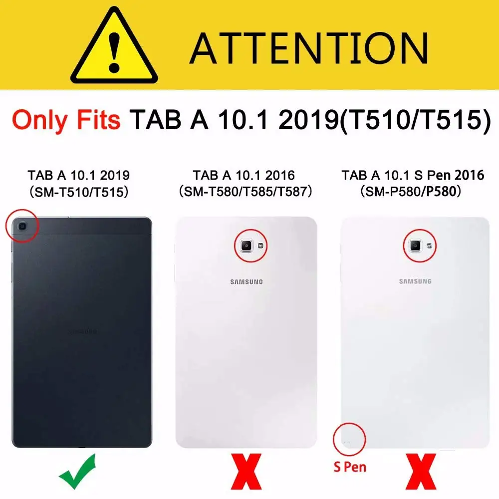 PU Usnjena torbica za Samsung Galaxy Tab 10.1 SM-T510 T515 Stojalo Primeru Fundas Capa za samsung galaxy tab 10.1 2019 primeru