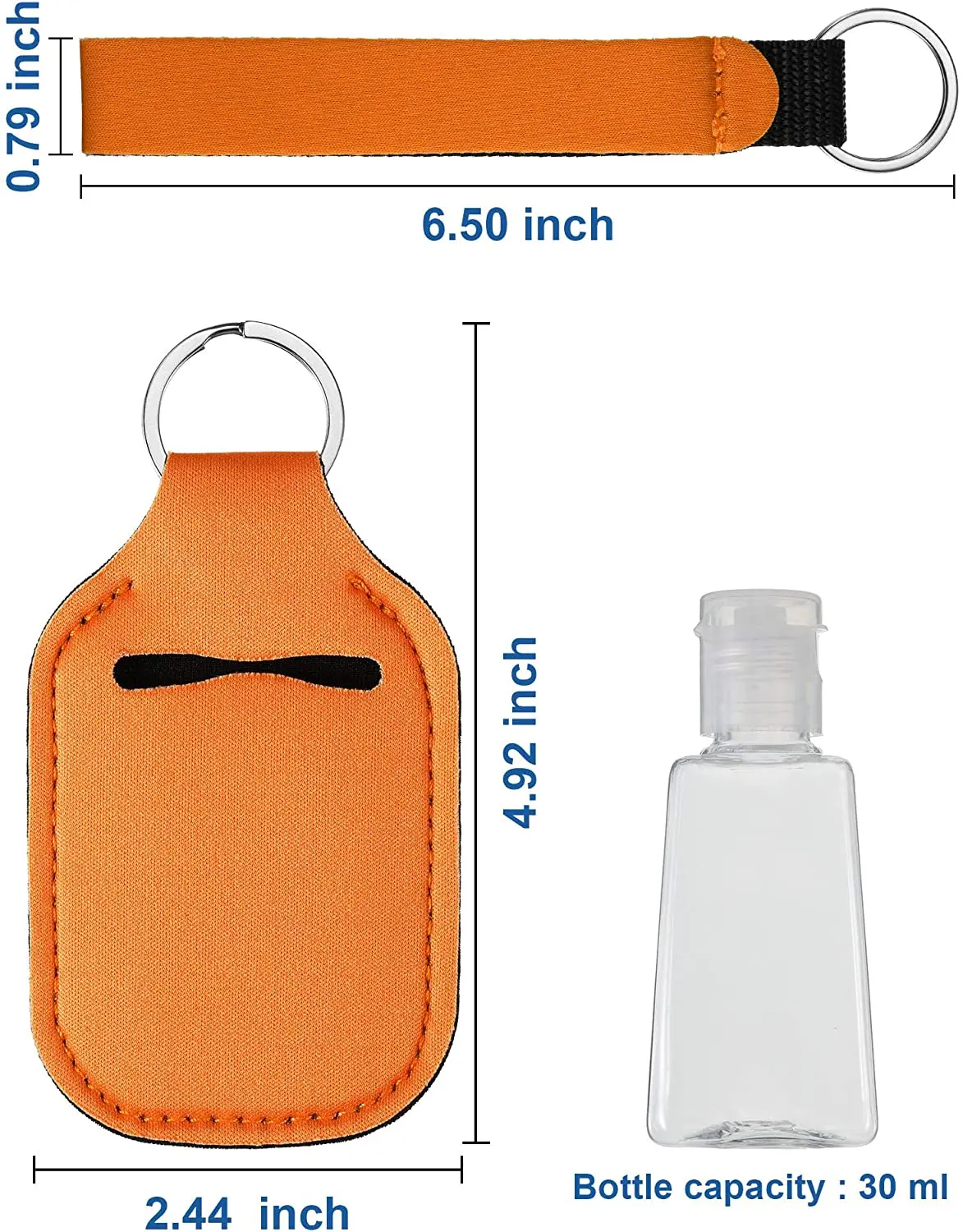 Puezokly 30ml Hand Sanitizer Keychain Imetnika Potne Steklenico Posodah Flip Skp Povratnih Steklenic z Keychain Prevoznik