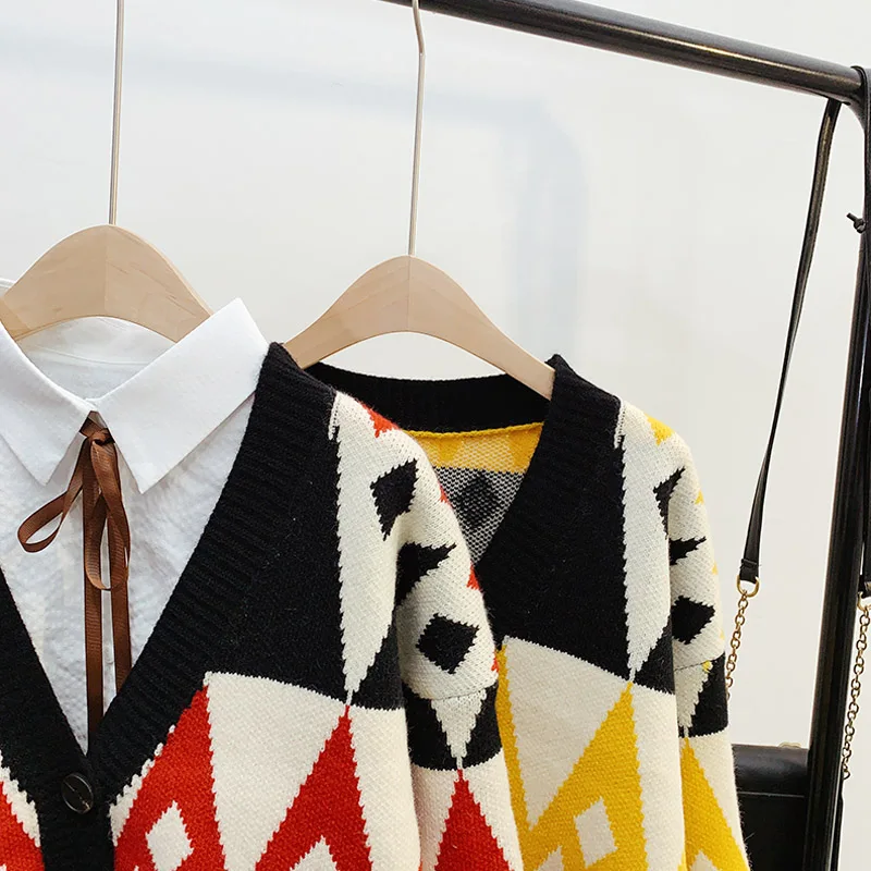 Pulover, jakna ženske 2020 jeseni in pozimi novo pleteno jopico zunanjo rabo svoboden leni slog korejskem slogu tujih trend