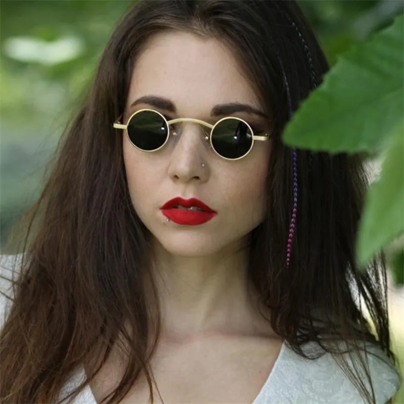 Punk Mala Okrogla sončna Očala Moških Očala Letnik Odtenki Oculos Leče, sončna Očala Ženske Gafas Lentes De Sol Mujer UV400