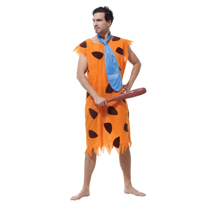 Pustni Zabavi Halloween Cosplay Kostumi Za Odrasle Človek Primitivno Divjaki Kostum Moških Fred Flintstone Stone Age Cosplay Colthing