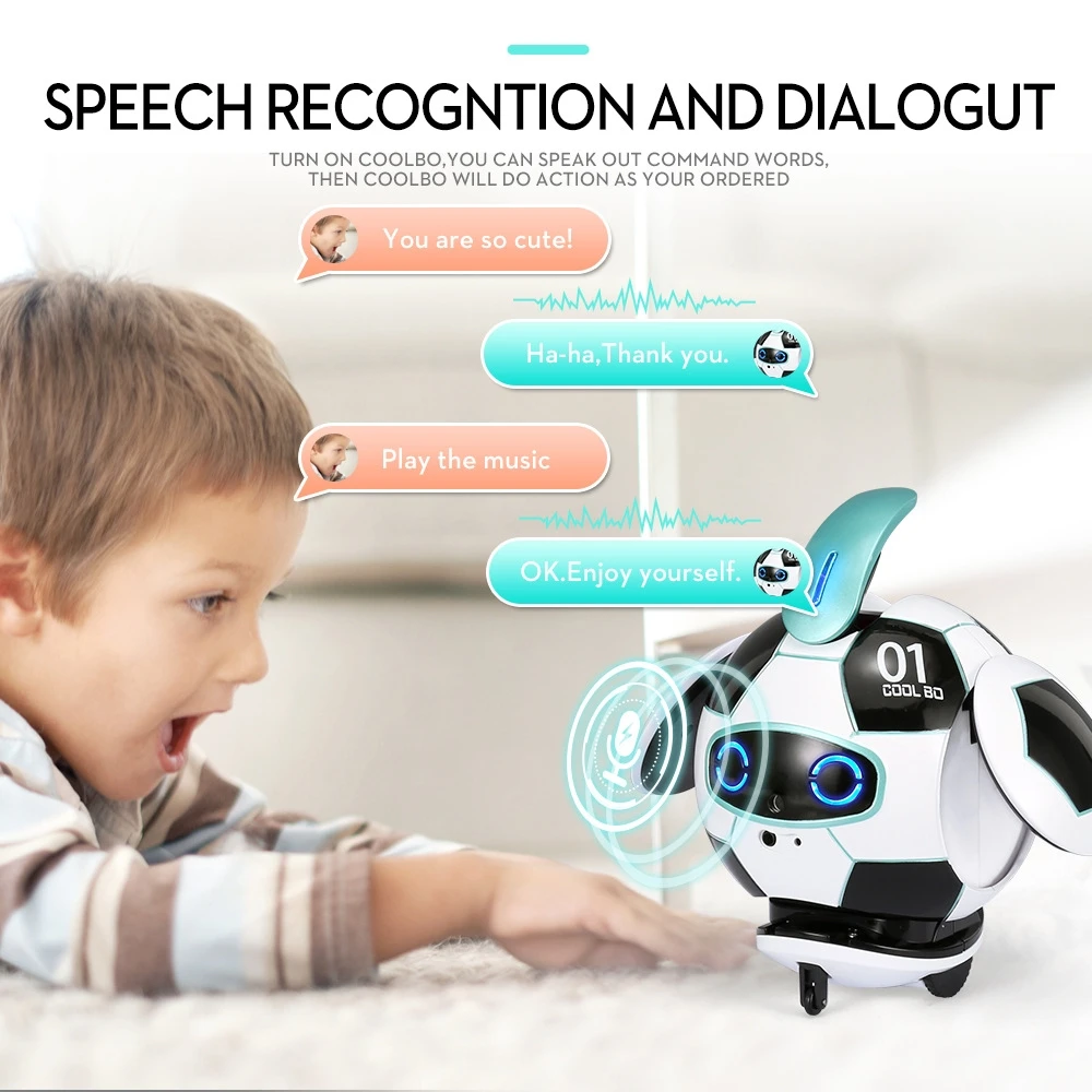 Puzzle Gesto Zaznavanje Inteligenten Robot Dotik Deformacije Glasba Kul Svetlobe Interakcije Snemanje Okroglih Pametne Igrače Za Otroke