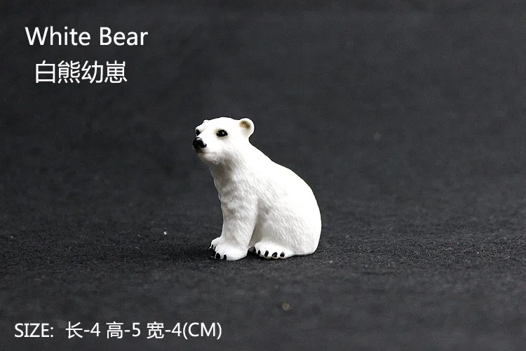 PVC Živali Svet Polarni Medved, ki je s Baby Staric Model Plastičnih figuric Igrače Darilo za Otroke Zgodnje Izobraževanje Igrača