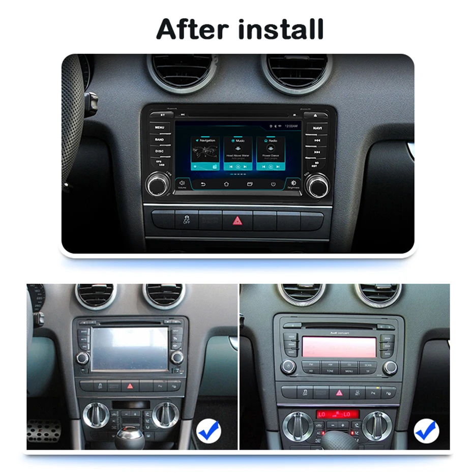 PX6 2din avtoradio Android 10 DVD predvajalnik Navigacija GPS autoradio audio za Audi A3 8P S3 RS3 2003-2012 2 din Multimedia stereo