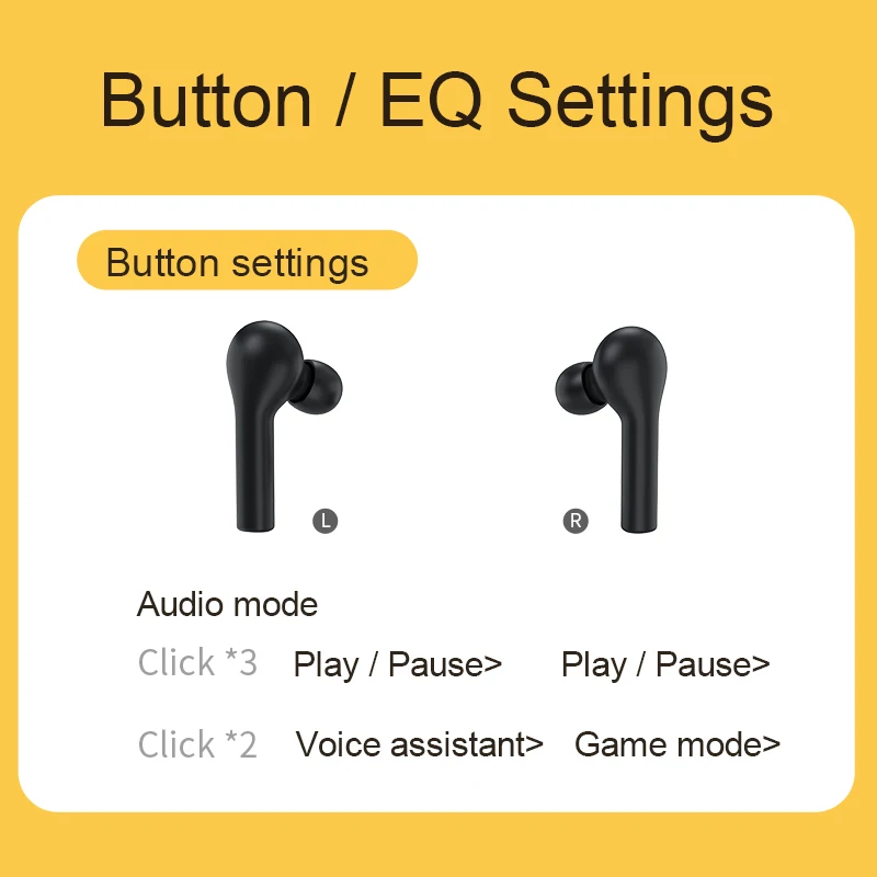 QCY T5S Wirless Bluetooth Slušalke za V uho Šport Teče Slušalke APP Inteligentni Nadzor z Dolgo življenjsko