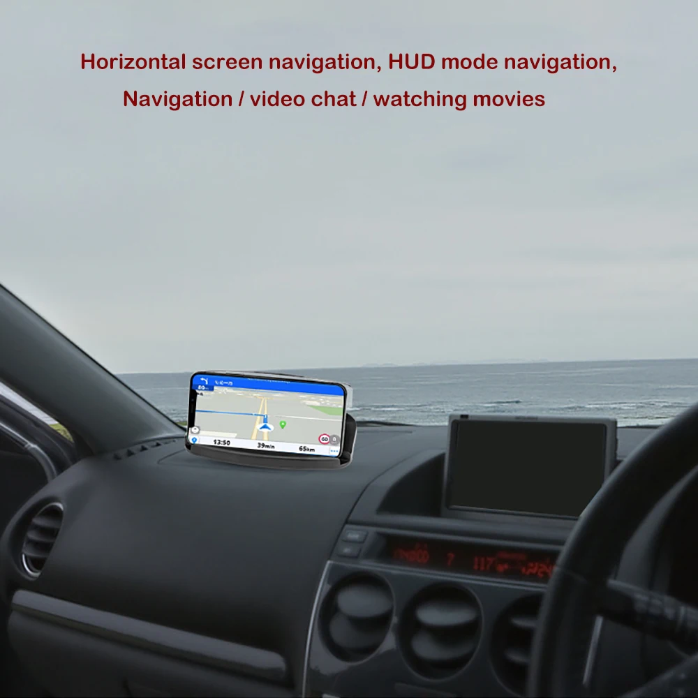 Qi Brezžični Avto Polnilec Pametni Projektor HUD Head Up Display Imetnika Avto GPS Navigator Avtomobila Mount High Definition Odražati