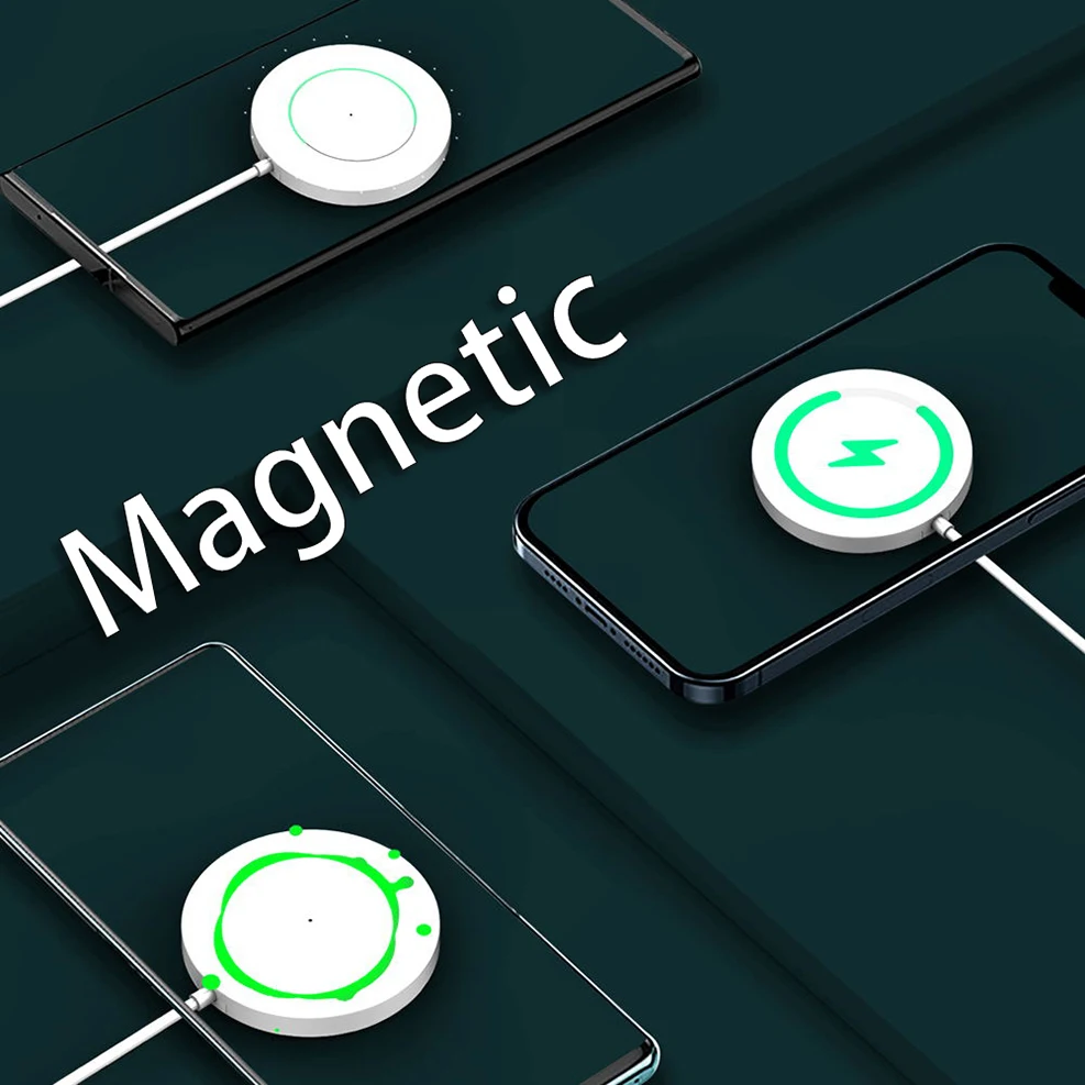 Qi-ja 15W Magnetni Brezžični Polnilnik Tipke Za iPhone 12Pro 11 Pro XS Max XR 12Mini X 12 8 Plus Brezžični Magsafe Polnjenje Dock Postajo