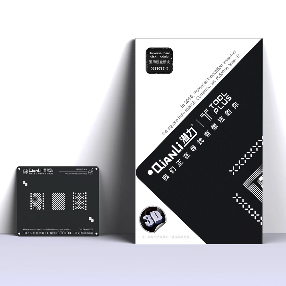 QIANLI iBlack 3D Univerzalno Trdi Disk Modul GTR100 BGA Reballing Kvadratno Luknjo Šablona za iPhone 6-X Toplote Predlogo Tin Rastlin Neto