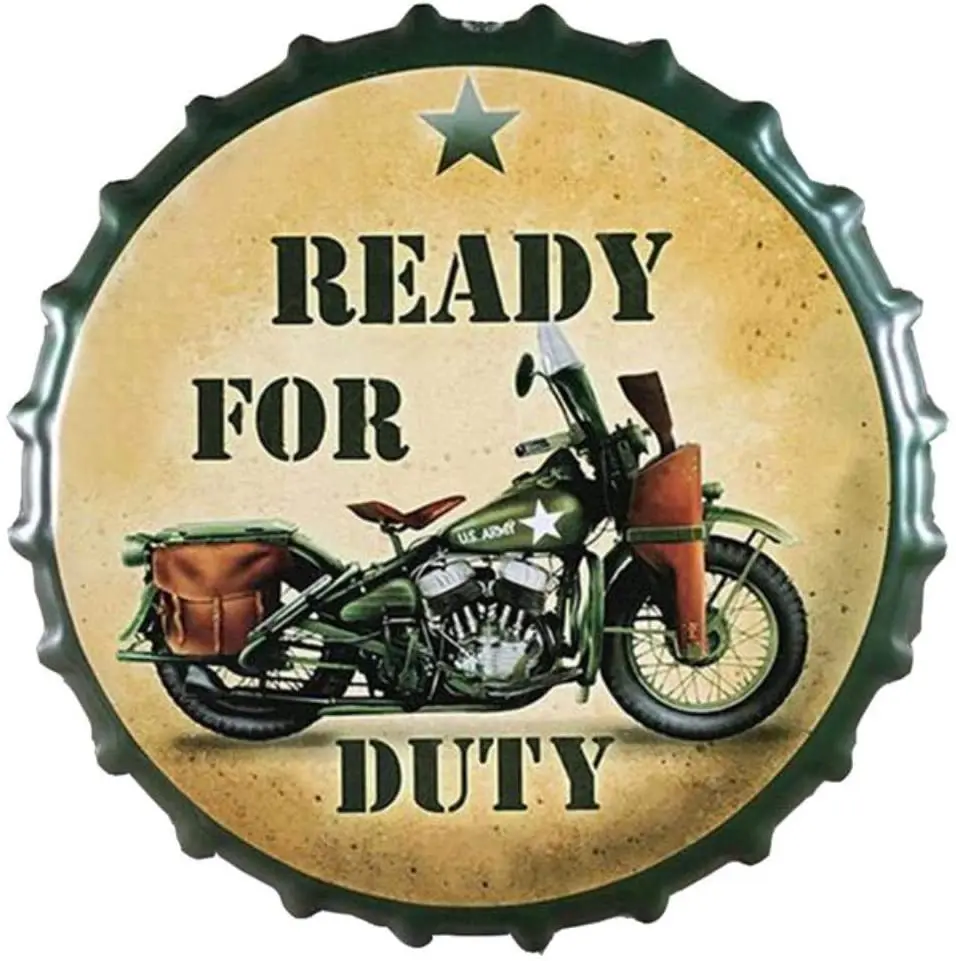 QIANNI Kovinski Znak 35 cm Evropske Ameriški Klasičen Motocikel Pivo Steklenica Skp Garaža Tovarne Dekoracijo Sten Pivo Kritje Bar Šah