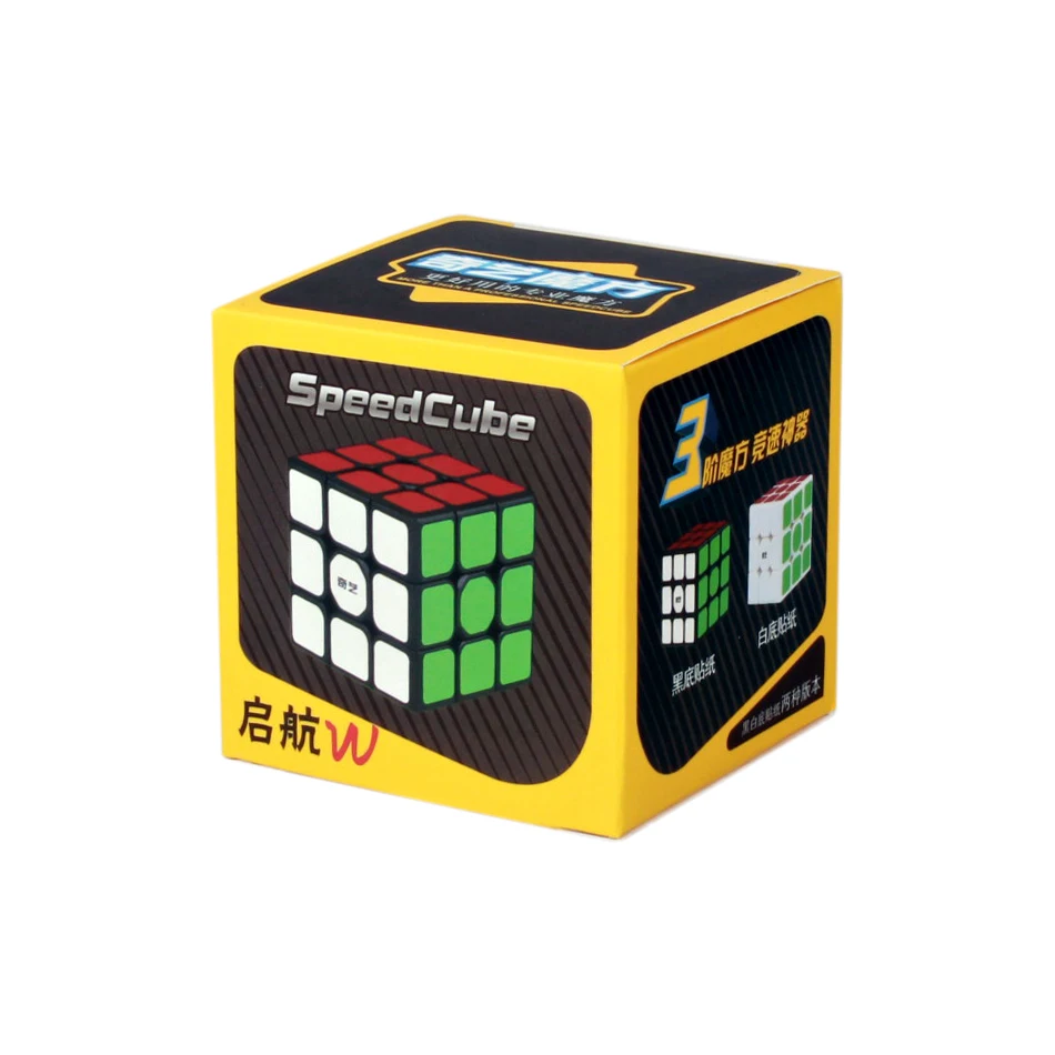QIYI Jadro W 3 x 3 Magic Cube Črna Bojevnik Uganke Kocke stickerless Strokovno Hitrost 3x3 Kocka izobraževalne igrače, igrače za Otroke