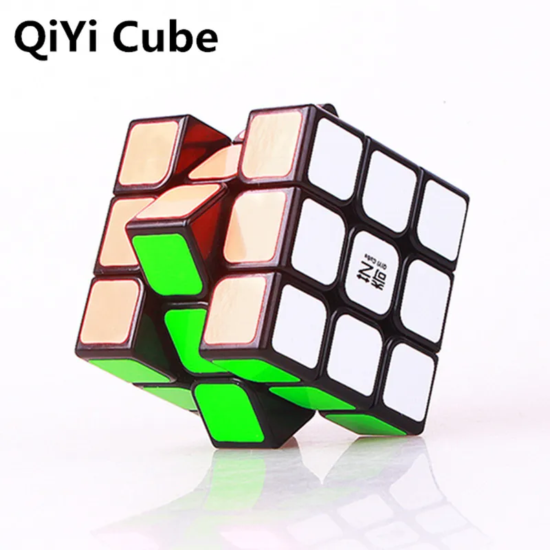 QIYI Jadro W 3 x 3 Magic Cube Črna Bojevnik Uganke Kocke stickerless Strokovno Hitrost 3x3 Kocka izobraževalne igrače, igrače za Otroke