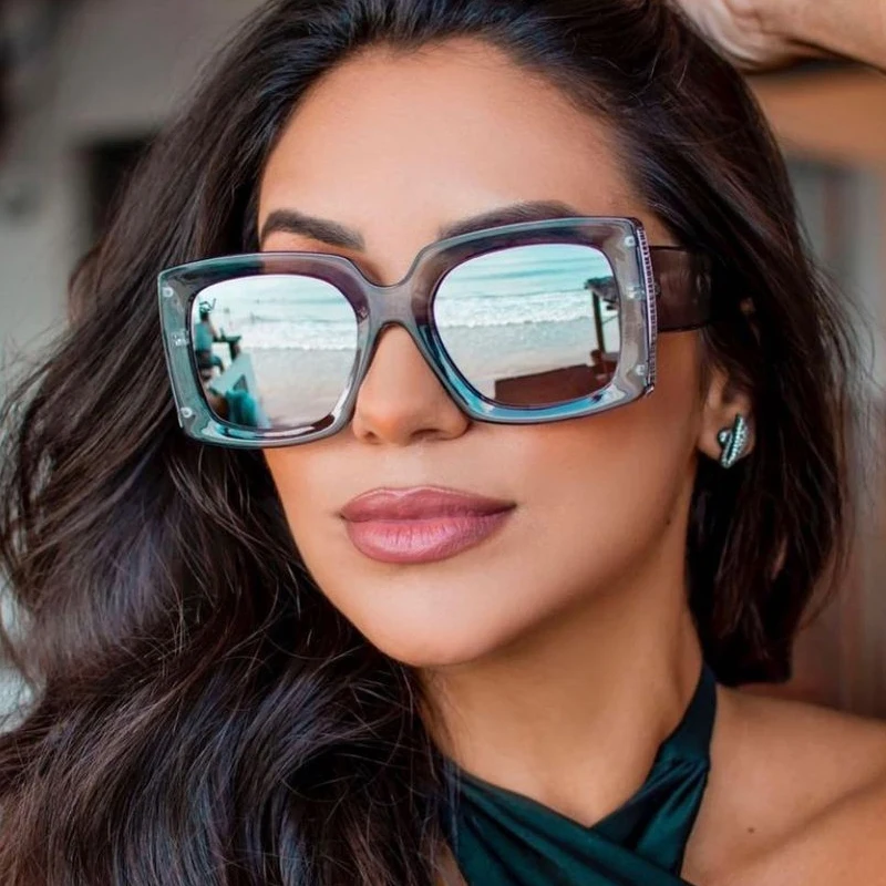 QPeClou 2020 Nov Modni Maskirno Plastično Kvadratnih Sončna Očala Ženske Blagovne Znamke Oblikovalec Vintage Sončna Očala Moških Vožnje Črni Odtenki