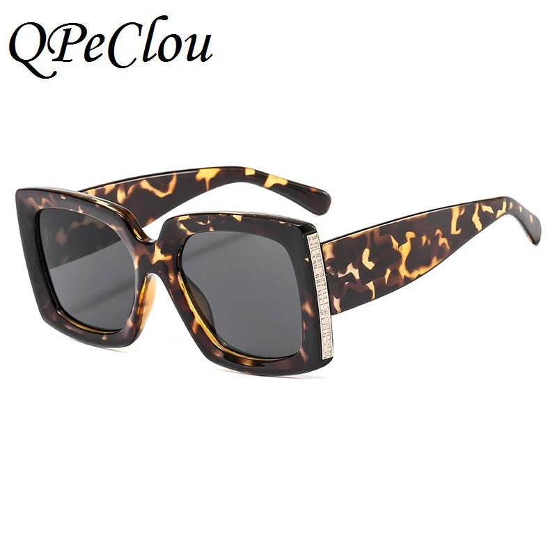 QPeClou 2020 Nov Modni Maskirno Plastično Kvadratnih Sončna Očala Ženske Blagovne Znamke Oblikovalec Vintage Sončna Očala Moških Vožnje Črni Odtenki