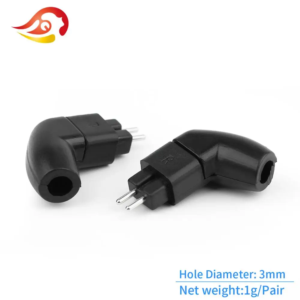 QYFANG 1 Par 0.78 mm Rodij/Pozlačen Slušalke Pin Za UE11 UE18 ES3W4R Žične Slušalke Priključek 2 Nožice Vtičnice Audio Jack Adapter