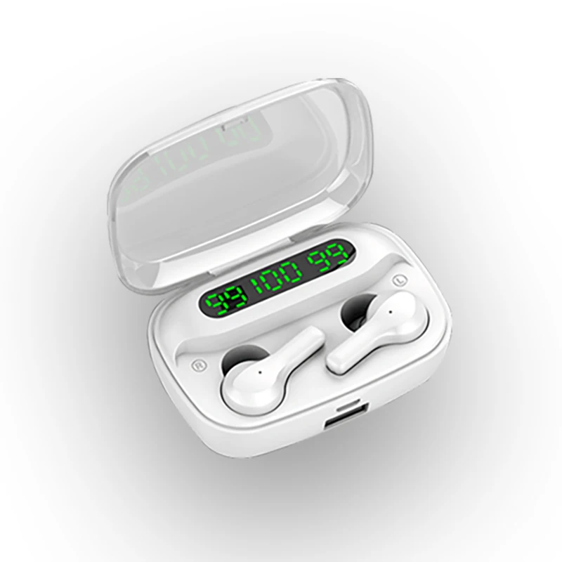 R3 Bluetooth Slušalke Brezžične čepkov LED TWS z Mikrofonom Slušalke touch kontrole 2000mAh moči banke Noise Cancel Slušalke
