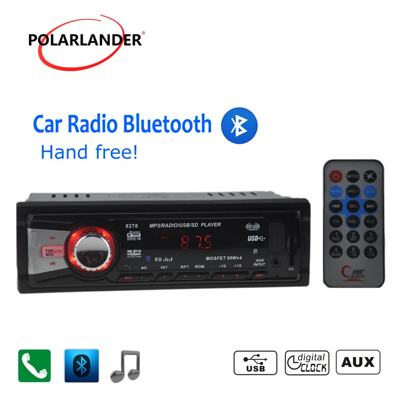 Radio kasetofon igralec 1 din 12V prostoročno opremo bluetooth avto mp3 predvajalnik radio stereo zvočna kartica sd/usb/AUX V/odgovor Autoradio