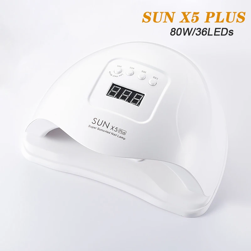 RainSolid SUNX5 Plus Lak za Lase 80W LED Lučka 36 Led UV-Led Lučka za Lase Za Sušenje Gela za Nohte, Auto Senzor Števec Led Manikura