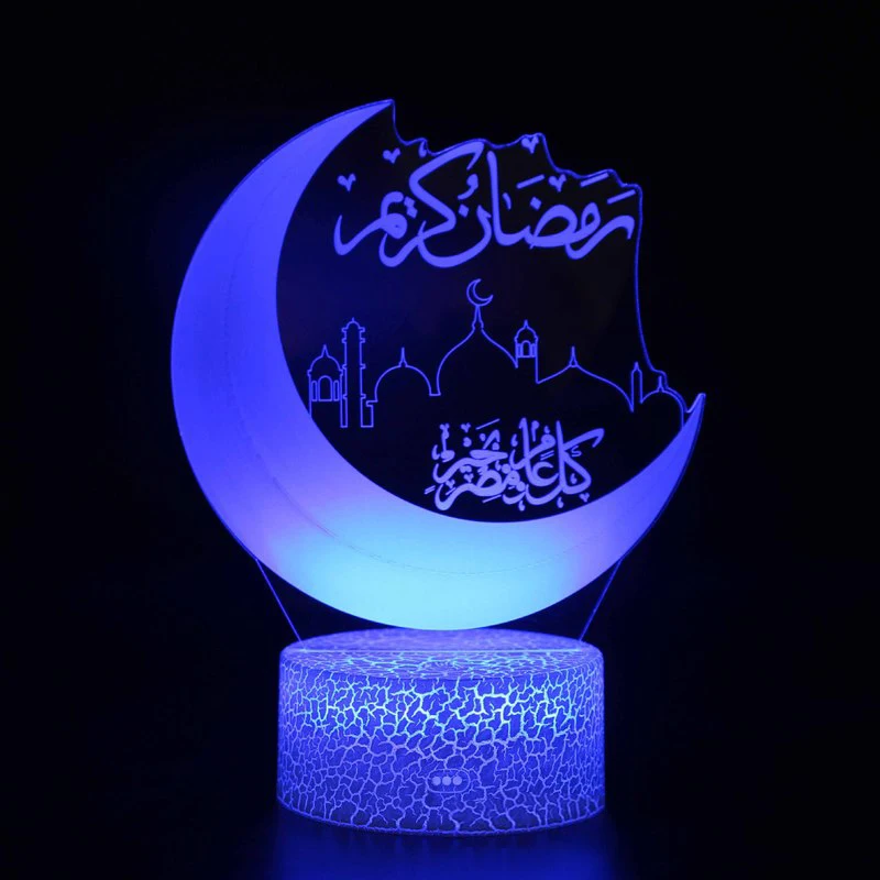 Ramadana Dekoracijo LED Luči Za Domače Namizne Luči, Luno, Zvezde, Daljinski upravljalnik Pisane Lučka Islamske Eid Mubarak Ramadana Darila