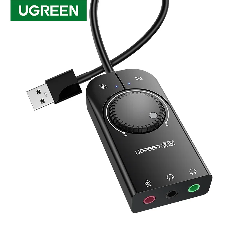 Razhroščevalne simbole Zvočno Kartico USB Audio Vmesnik za Zunanji 3.5 mm, Mikrofon Zvočno kartico, zvočno kartico za Prenosni računalnik PS4 Slušalke USB zvočna Kartica