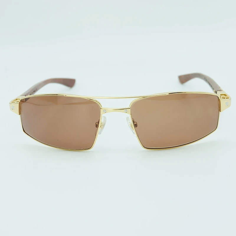 Razkošje Lesa Modna Sončna Očala Kvadratnih Kovinskih Mens Sunglass Vožnje Odtenek Za Moške Blagovne Znamke Oblikovalec Carter Sončna Očala