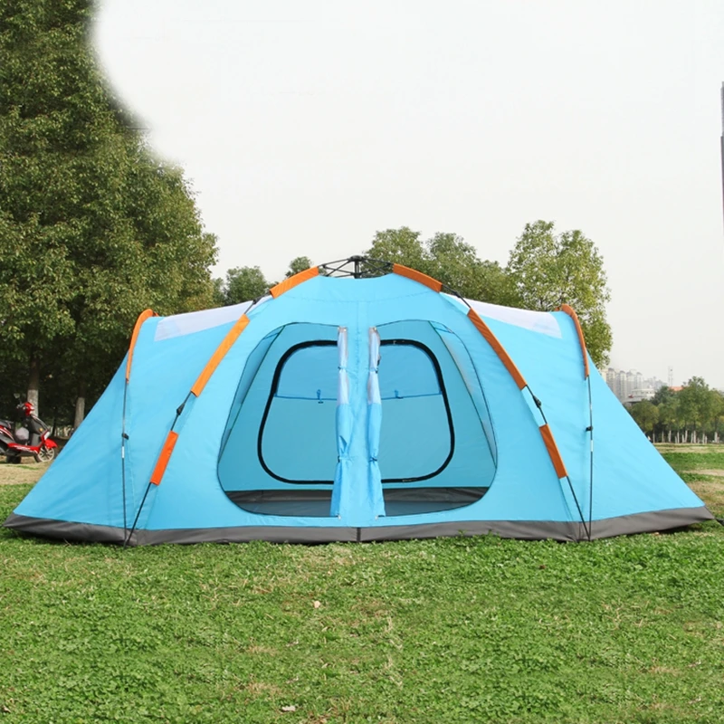 Različico za nadgradnjo!Novo kampiranje šotor 6-8 ljudi, družinskih kampiranje šotor samodejno dve spalnici dvorane s plus sneg krilo