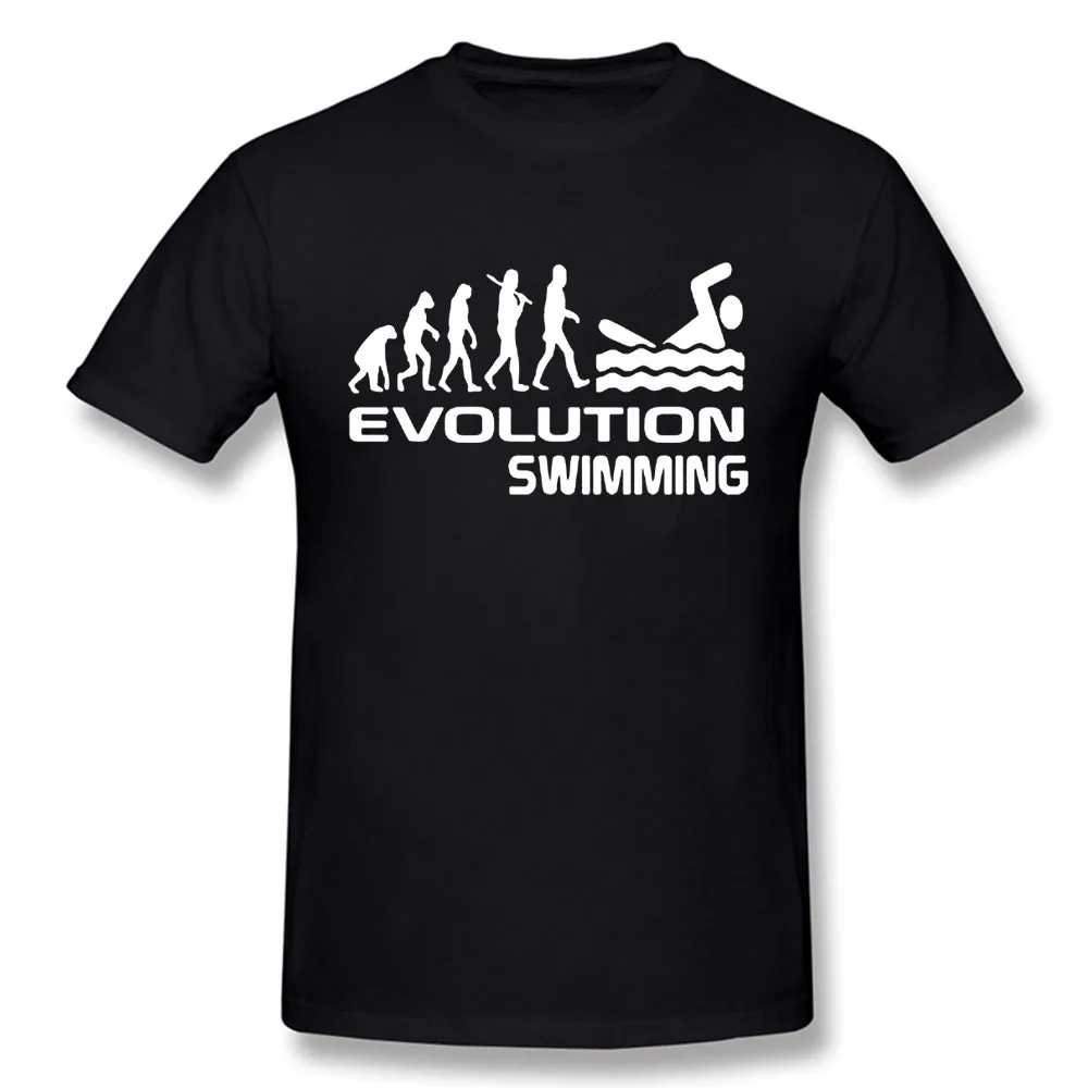Razvoj Plavanje Plavalec Smešno Unisex Grafični Modi Nove Bombaža, Kratek Rokav T Srajce O-Vratu Harajuku T-shirt