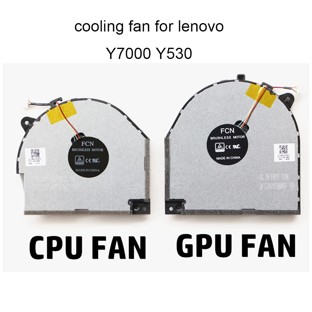 Računalnik CPU Hladilni Ventilator Hladilnika Za Lenovo Legije Y7000 Y530 15ICH Prenosni PC GPU Grafični kartici kul navijači 5V 4pin DFS200405CA0T