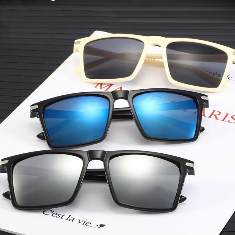 RBRARE Kvadratnih sončna Očala Moških Velik Okvir Ogledalo Očala Za Moške Osebno Letnik Visoke Kakovosti Moških Vožnjo sončna Očala Očala