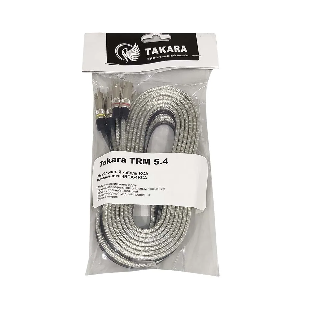 RCA kabel Takara TRM 5.4, 4rca-4rca, oče-oče, medsebojno kabel, dolžina 5 m