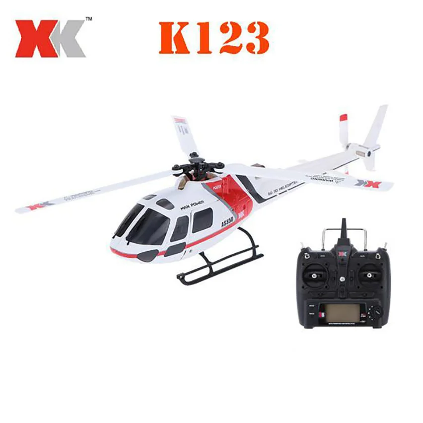 RCtown XK K123 6CH Brushless AS350 Obsega 3D6G Sistem Non-krilce RC Helikopter je RTF Igrače za Otroke Nadgradnjo WLtoys V931(Na Zalogi)