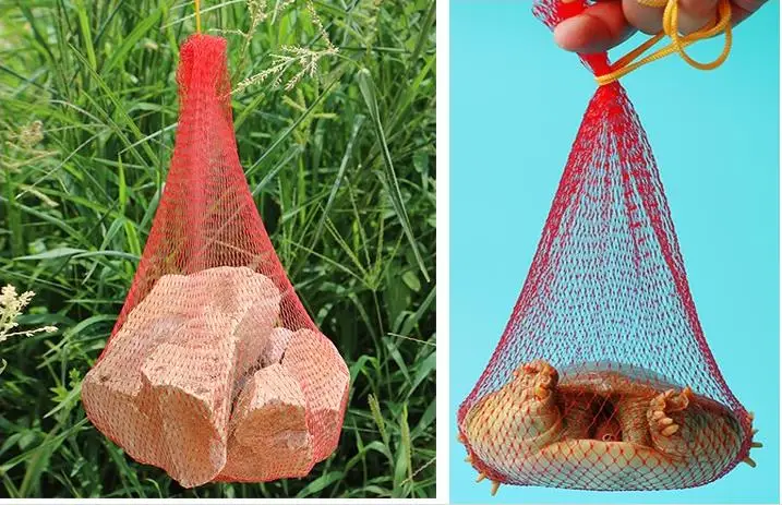 Rdeča zadebelitev kakovosti Očesa vreče vrtnarsko neto plastičnih mrežasto vrečko sadja očesa vreče, nahrbtnike neto pakiranje hrane neto 100 kozarcev