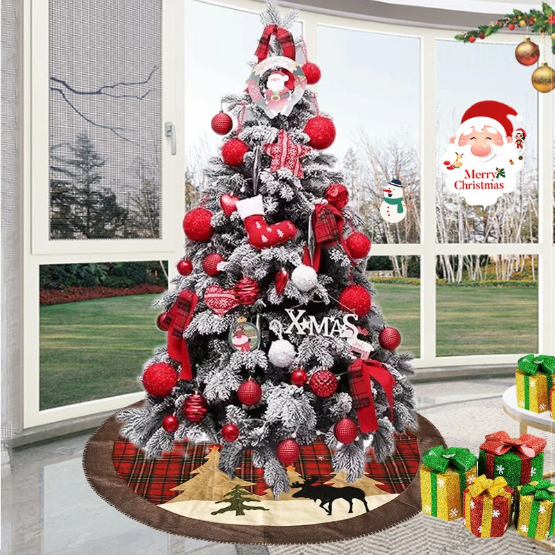 Rdeči In Črni Los Božično Drevo Krilo/Božič Dom Odlikovanja/Božično Drevo Spodaj Odlikovanje/DIY Hiša
