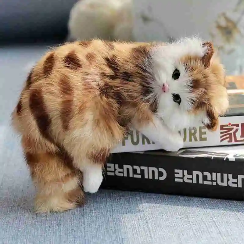 Realno Luštna Mačka Simulacije Toy Dolls Kuža Veren Polnjene Spremljevalec Igrača Obrtniški Plišastih Bele Mačke Igrače Dekleta Darilo